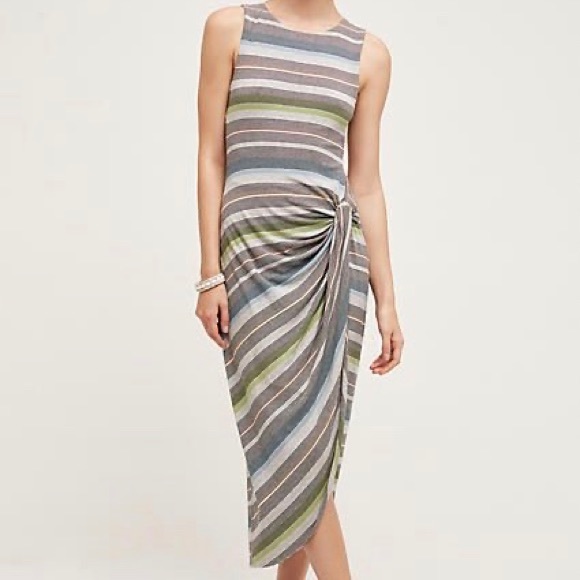 Anthropologie Bailey44 Gathered Stripes midi dress - Picture 1 of 10